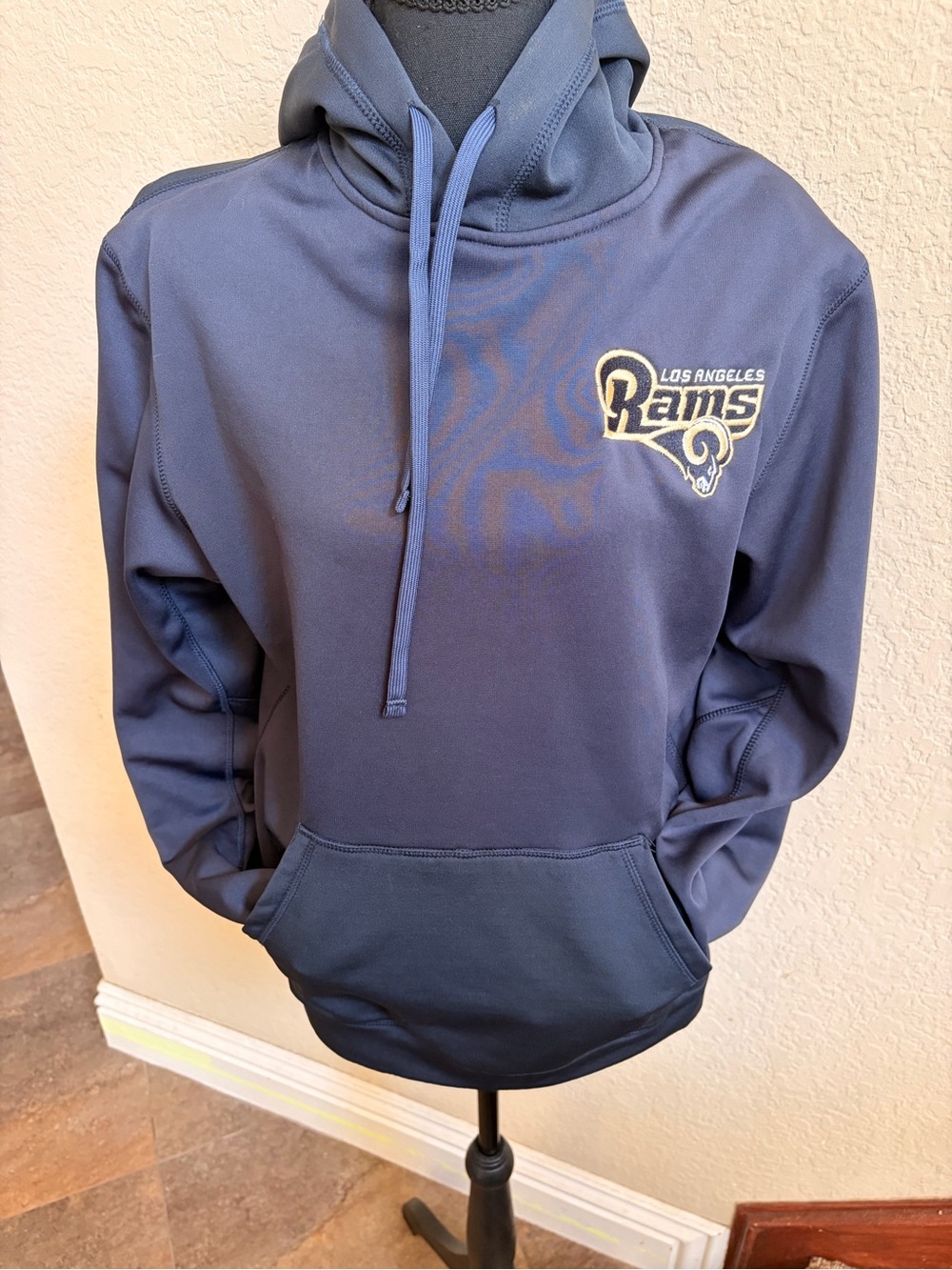 NFL Los Angeles Rams Navy and Gold Pullover Hoodie